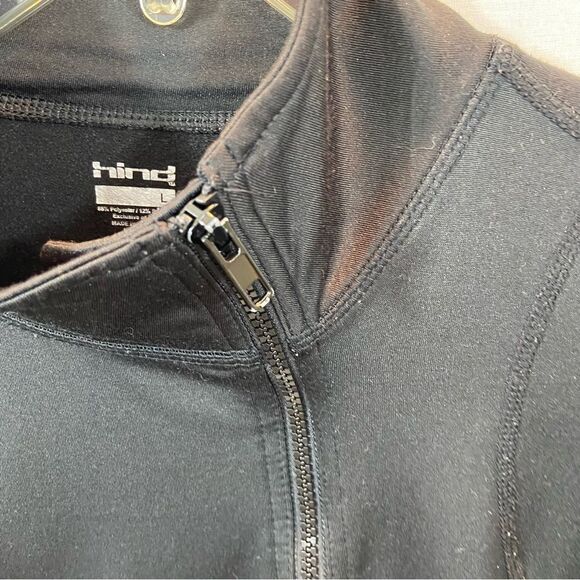 Ladies Hind Black Lightweight Asymmetrical Zipper Jacket Size Large - Picture 8 of 12